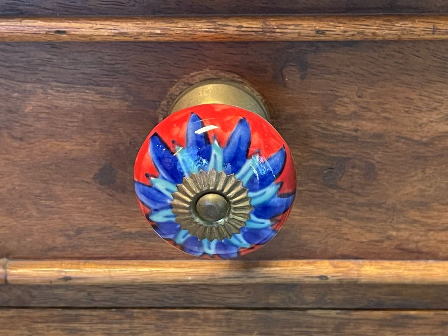 Vintage Marble Top Cabinet With Restoration Hardware Pulls 29W X 17D X 30H [Photo 7]