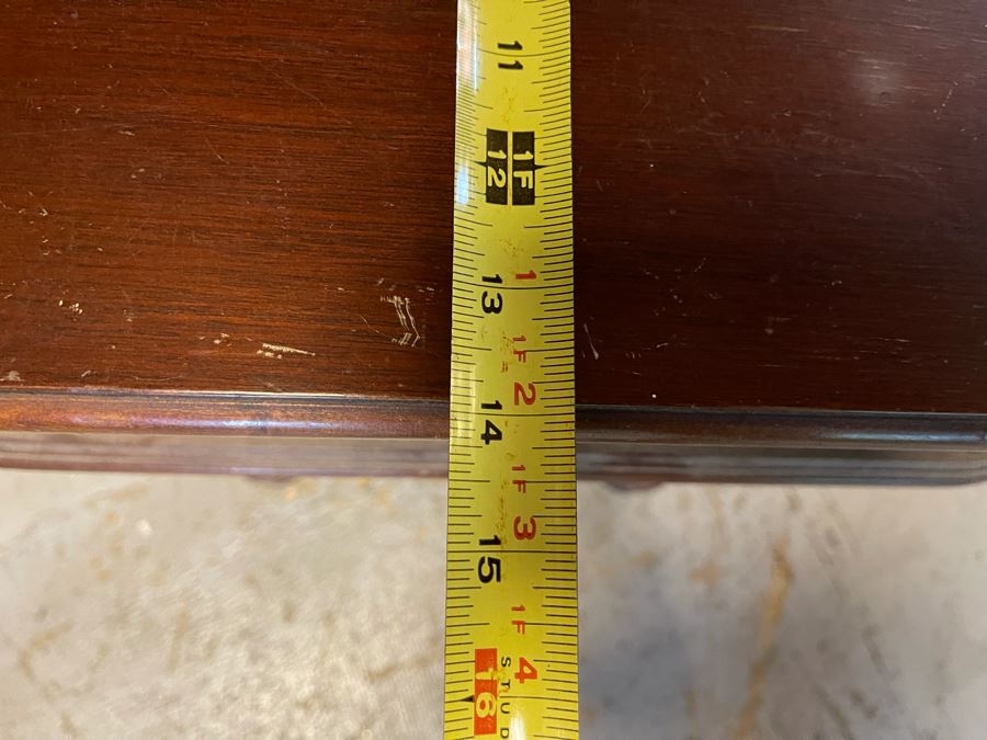 Vintage Wooden Side Table With Drawer 17W X 14D X 24H [Photo 5]