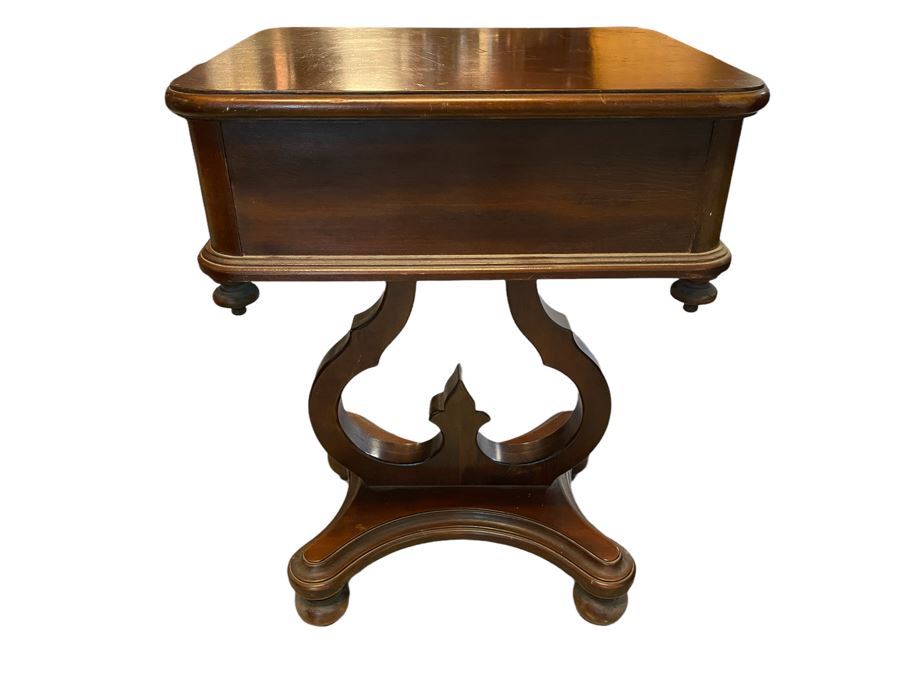 Vintage Wooden Side Table With Drawer 17W X 14D X 24H [Photo 2]