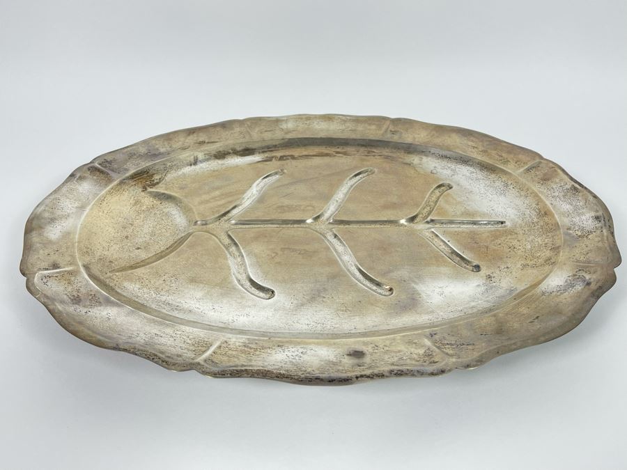JUST ADDED - Sterling Silver Footed Platter From Maciel Silver Factory In Mexico 18.5W X 13.5D 1,199g - $835 Melt Value [Photo 4]