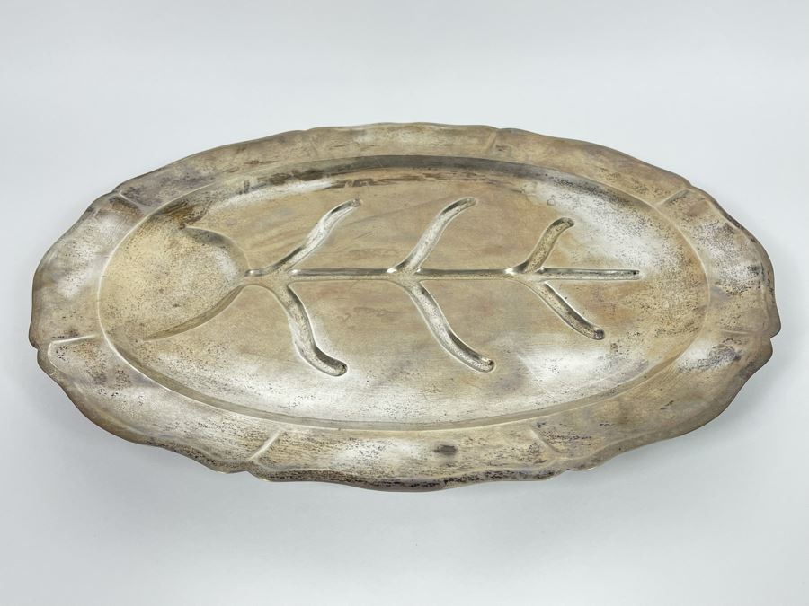 JUST ADDED - Sterling Silver Footed Platter From Maciel Silver Factory In Mexico 18.5W X 13.5D 1,199g - $835 Melt Value [Photo 3]
