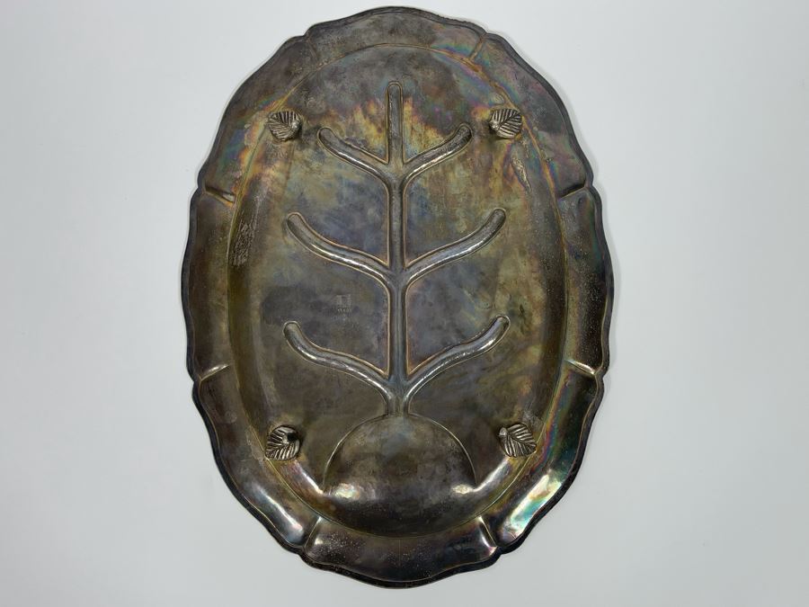 JUST ADDED - Sterling Silver Footed Platter From Maciel Silver Factory In Mexico 18.5W X 13.5D 1,199g - $835 Melt Value [Photo 10]