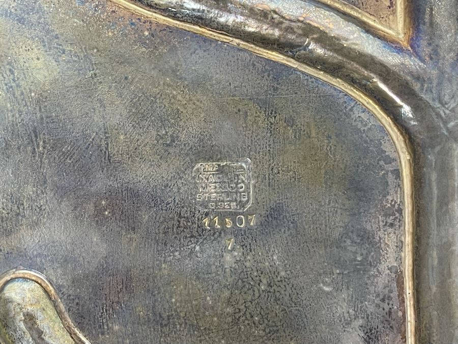 JUST ADDED - Sterling Silver Footed Platter From Maciel Silver Factory In Mexico 18.5W X 13.5D 1,199g - $835 Melt Value [Photo 11]