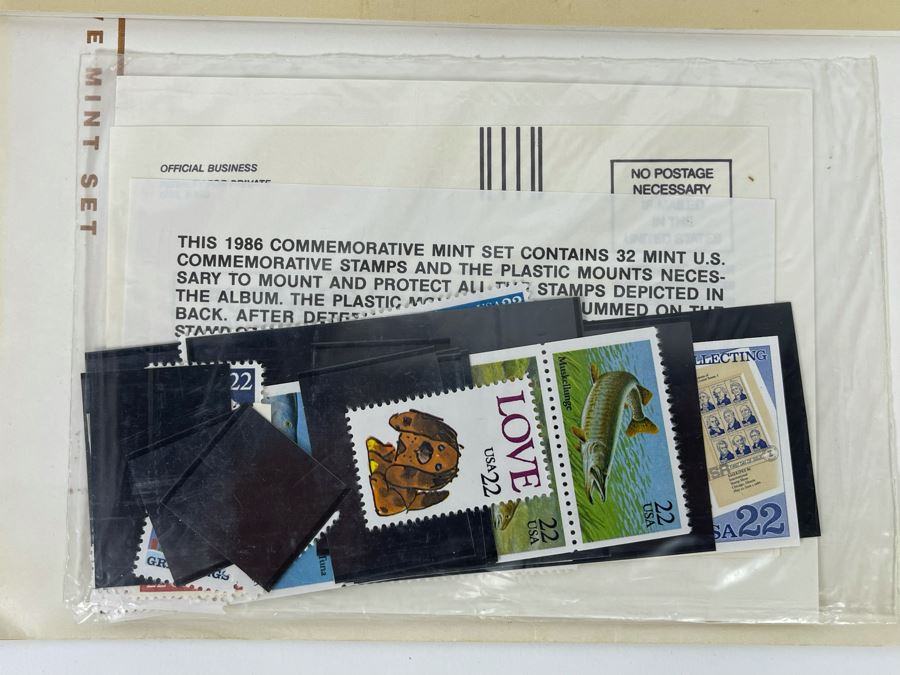 (4) Sealed Sets Of United States Postal Service Mint Set Of Commemorative Stamps From 1983, 1984, 1985, 1986 [Photo 12]