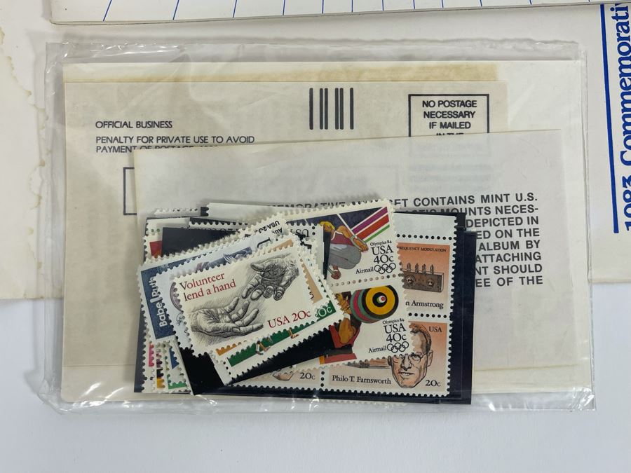 (4) Sealed Sets Of United States Postal Service Mint Set Of Commemorative Stamps From 1983, 1984, 1985, 1986 [Photo 3]