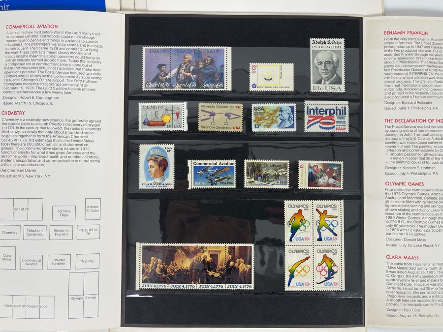 United States Postal Service Commemorative Mint Stamps Sets 1973, 1974, 1975, 1976 [Photo 5]