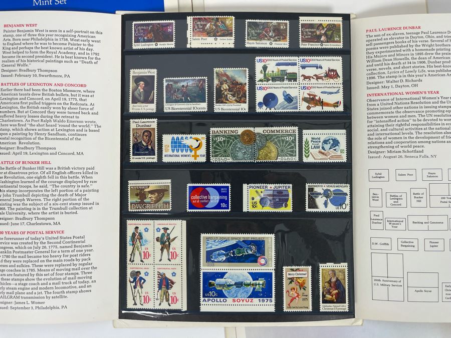 United States Postal Service Commemorative Mint Stamps Sets 1973, 1974, 1975, 1976 [Photo 4]