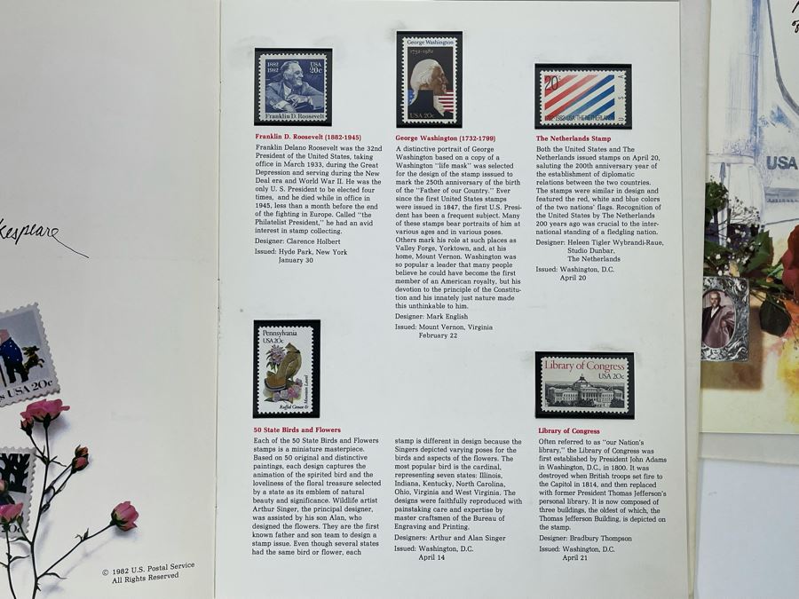 United States Postal Service Commemorative Mint Stamps Sets 1980, 1981, 1982, 1984 [Photo 6]