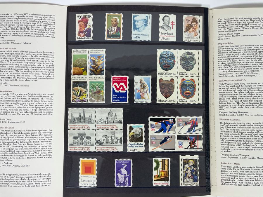United States Postal Service Commemorative Mint Stamps Sets 1980, 1981, 1982, 1984 [Photo 4]