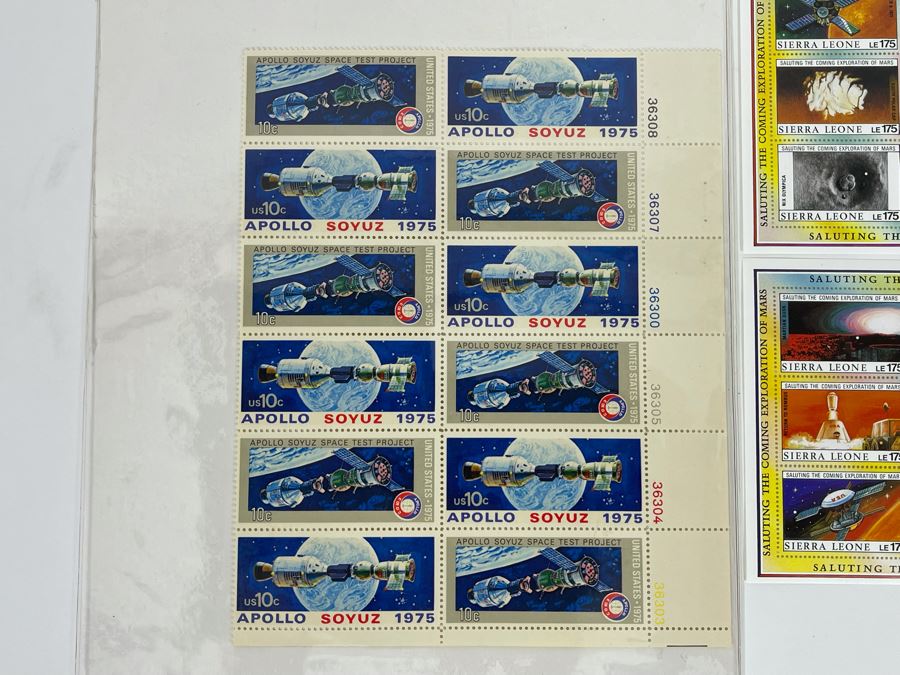 Mint Stamp Sets: Apollo Soyuz 1975 And Saluting The Coming Exploration Of Mars [Photo 8]