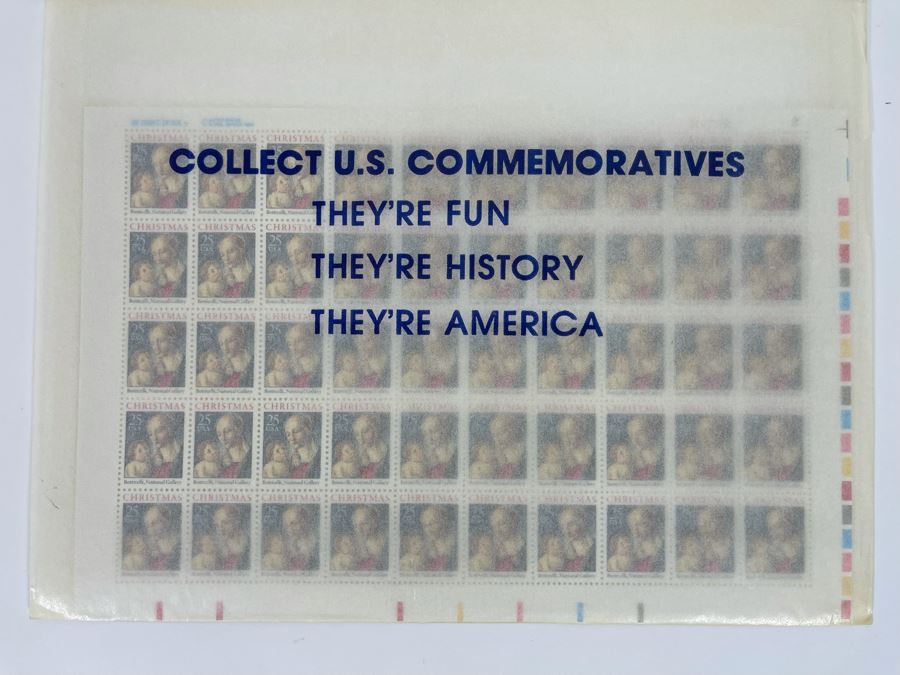 Mint United States Postal Stamps Sheet Christmas Botticelli, National Gallery [Photo 4]
