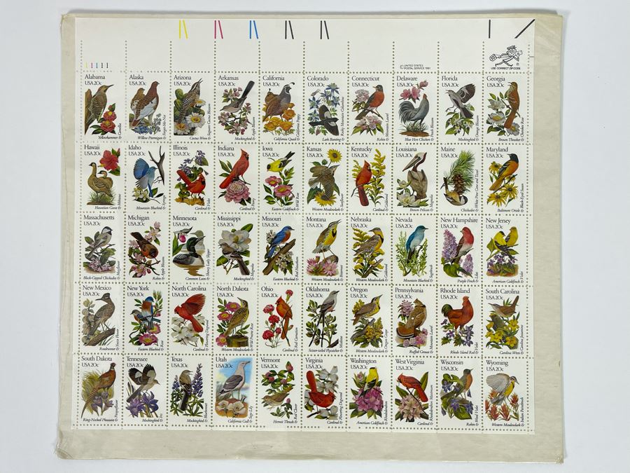 United States Postal Service 1981 Birds Mint Stamps Sheet
