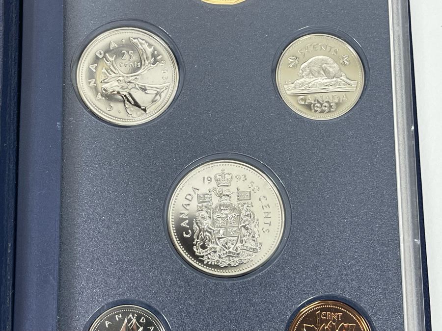 United States Mint 1988 Prestige Set With Silver Dollar And 1993 Royal Canadian Mint Coins [Photo 11]