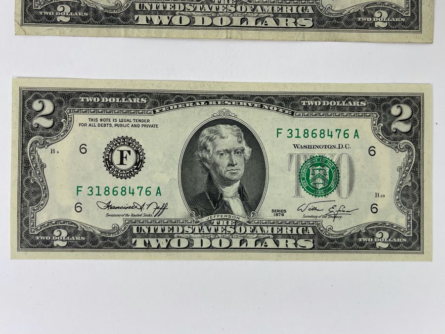 (4) 1976 Two Dollar Bills