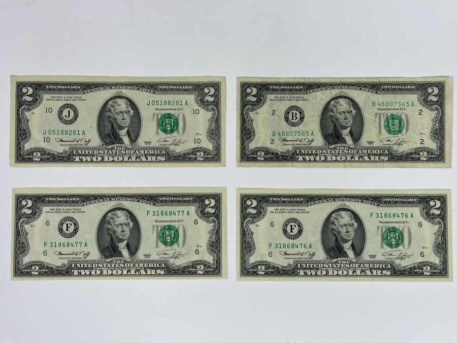 (4) 1976 Two Dollar Bills [Photo 1]