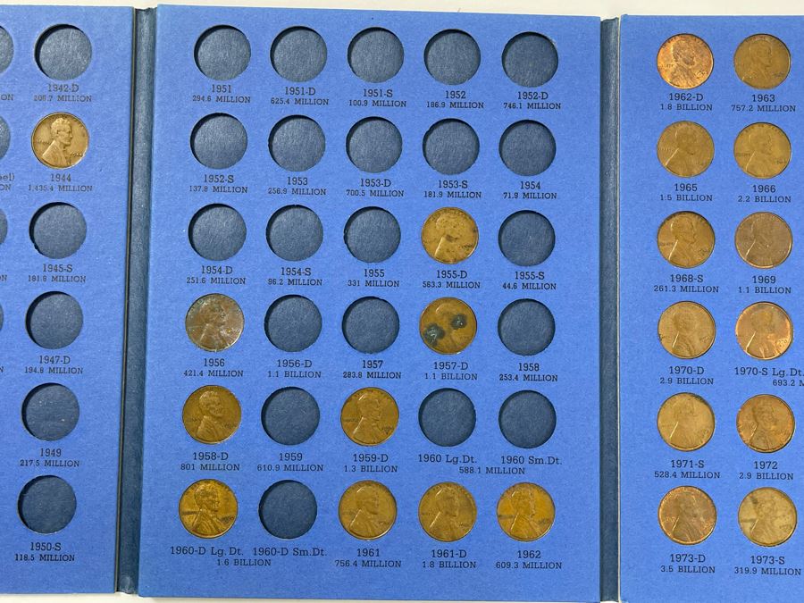 (4) United States Lincoln Cents Pennies Collections 1941-1974 [Photo 14]
