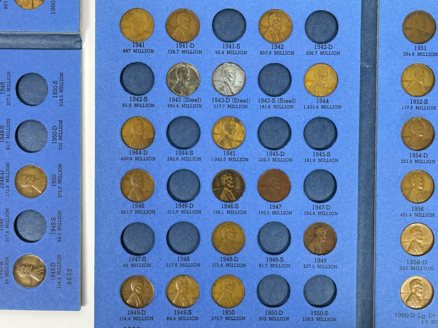 (4) United States Lincoln Cents Pennies Collections 1941-1974 [Photo 10]