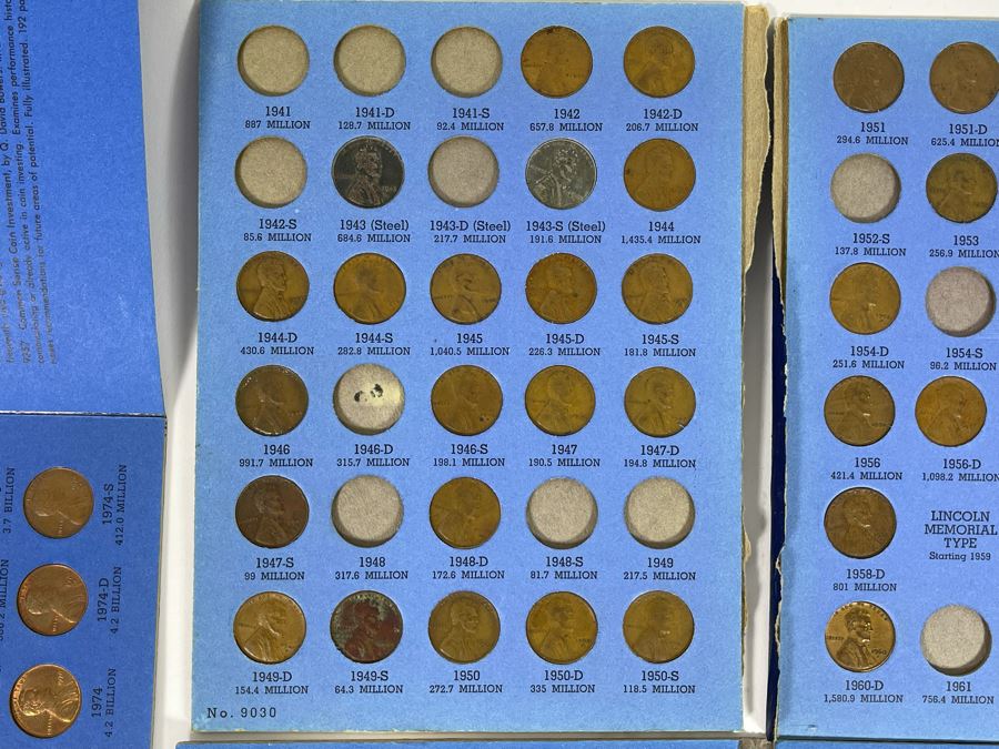 (4) United States Lincoln Cents Pennies Collections 1941-1974 [Photo 4]