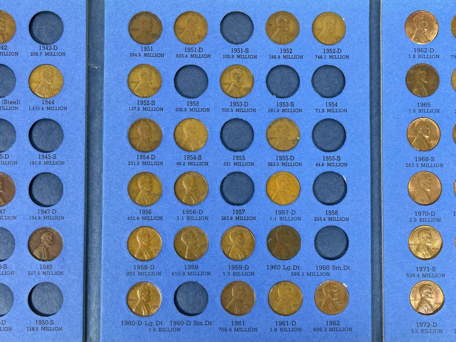 (4) United States Lincoln Cents Pennies Collections 1941-1974 [Photo 11]