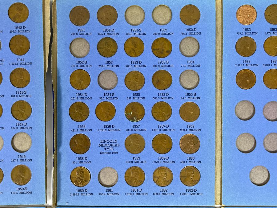 (4) United States Lincoln Cents Pennies Collections 1941-1974 [Photo 5]