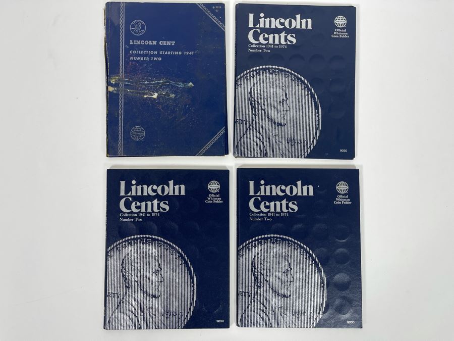 4 United States Lincoln Cents Pennies Collections 1941 1974