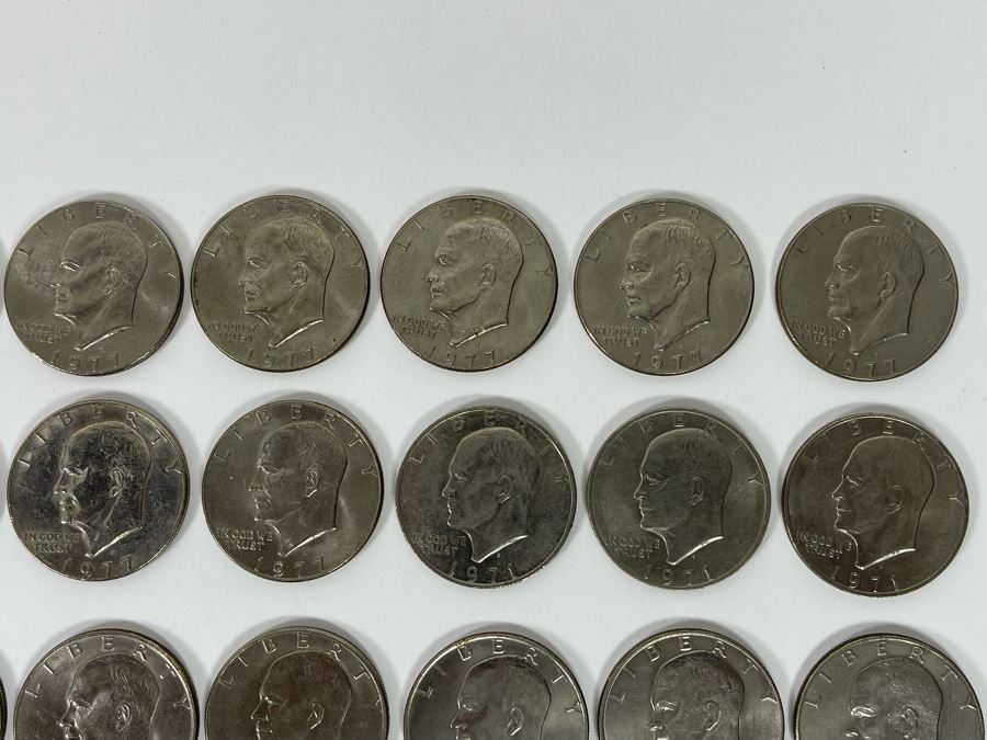 (28) Eisenhower One Dollar Coins Various Years [Photo 4]