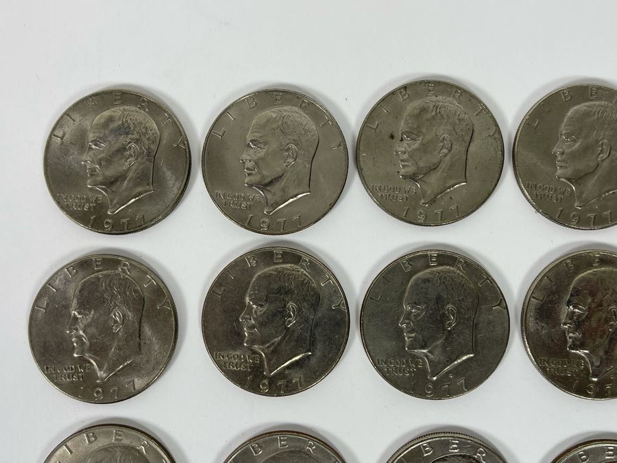 (28) Eisenhower One Dollar Coins Various Years [Photo 3]