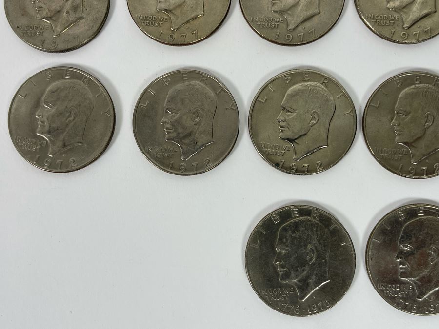 (28) Eisenhower One Dollar Coins Various Years [Photo 5]