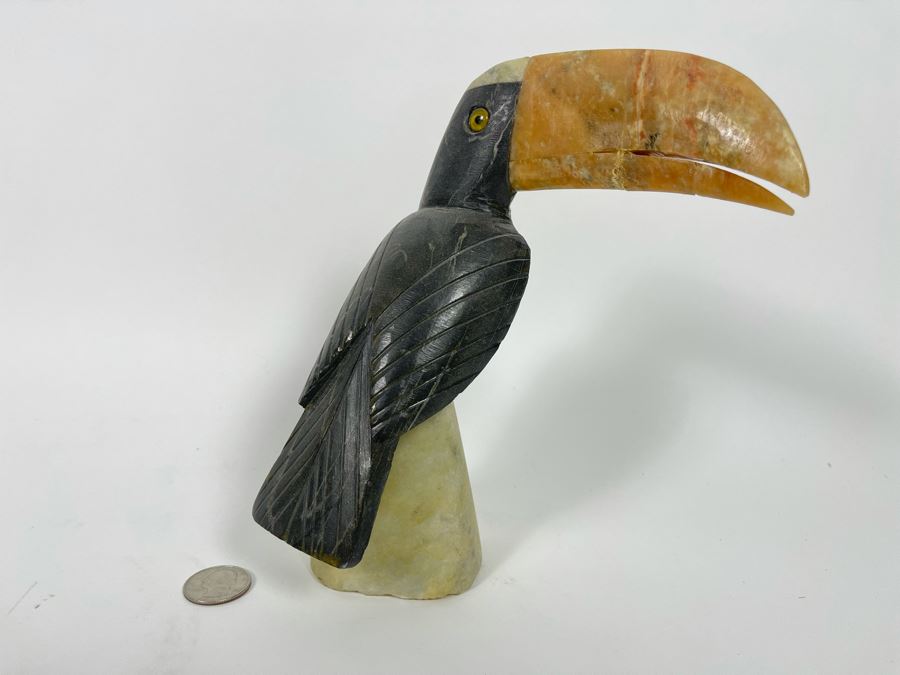 Carved Stone Toucan Bird 8H [Photo 2]
