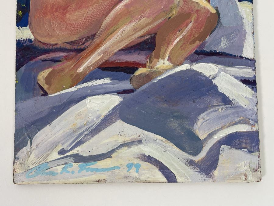Original Glenn R. Francis Life Drawing On Board 1999 8 X 12 [Photo 7]