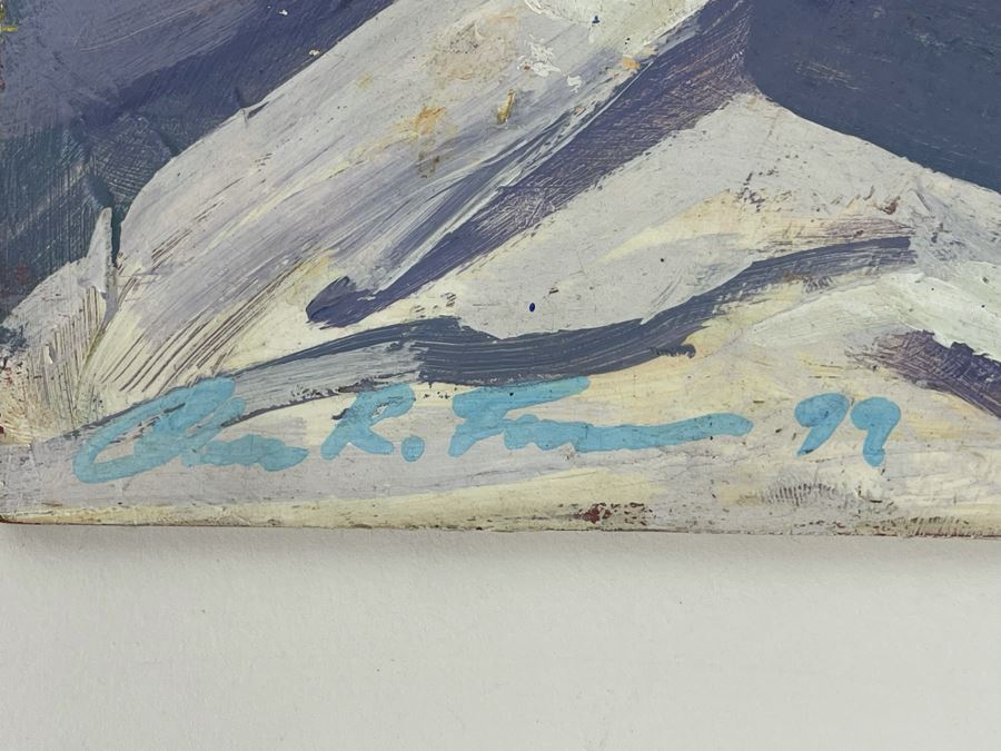 Original Glenn R. Francis Life Drawing On Board 1999 8 X 12 [Photo 2]