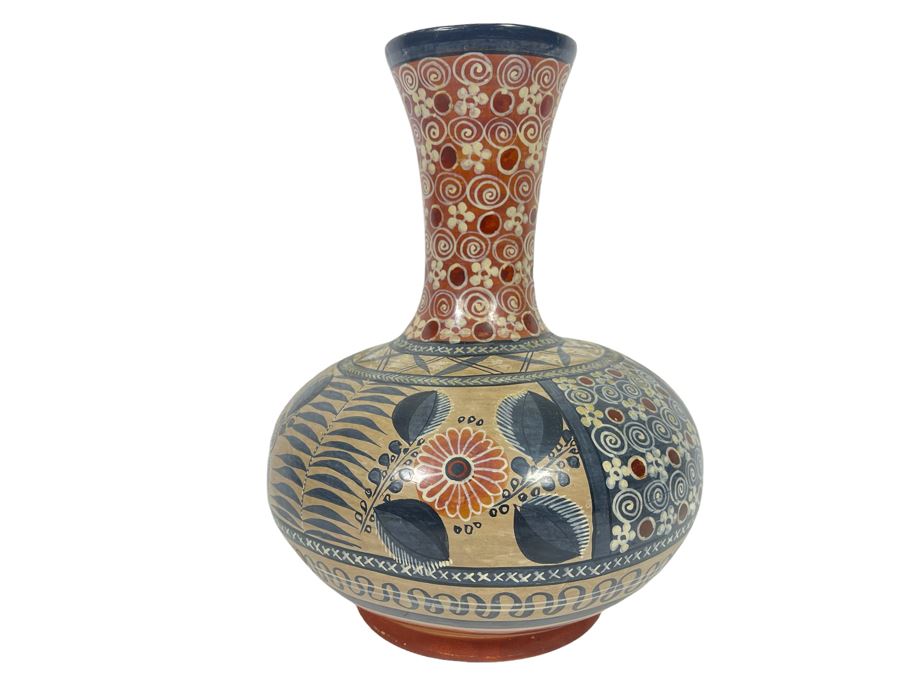 Signed Mexican Pottery Tonala Jal. 11.5H [Photo 1]