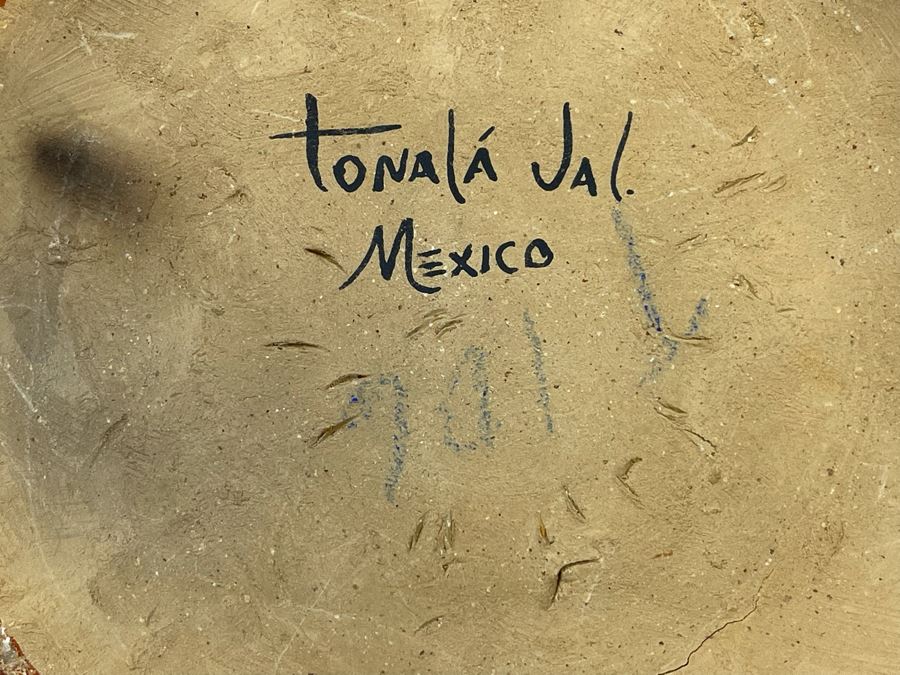 Signed Mexican Pottery Tonala Jal. 11.5H [Photo 10]