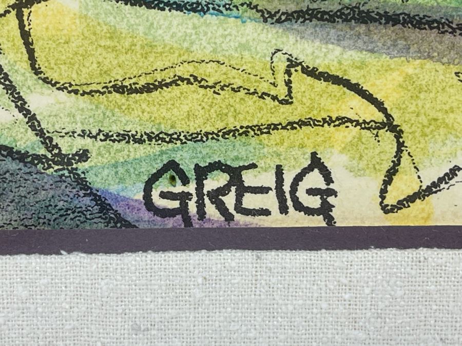 Original Framed Still Life Artwork Signed Greig 22 X 26 [Photo 6]