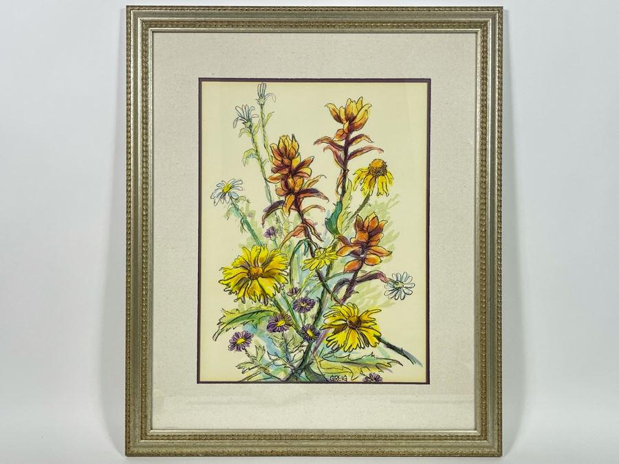 Original Framed Still Life Artwork Signed Greig 22 X 26 [Photo 2]