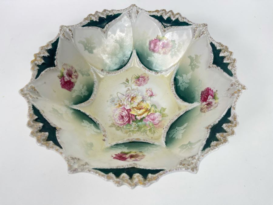 Hand-Painted Porcelain Bowl Signed RS Prussia 10.5R X 3H [Photo 4]