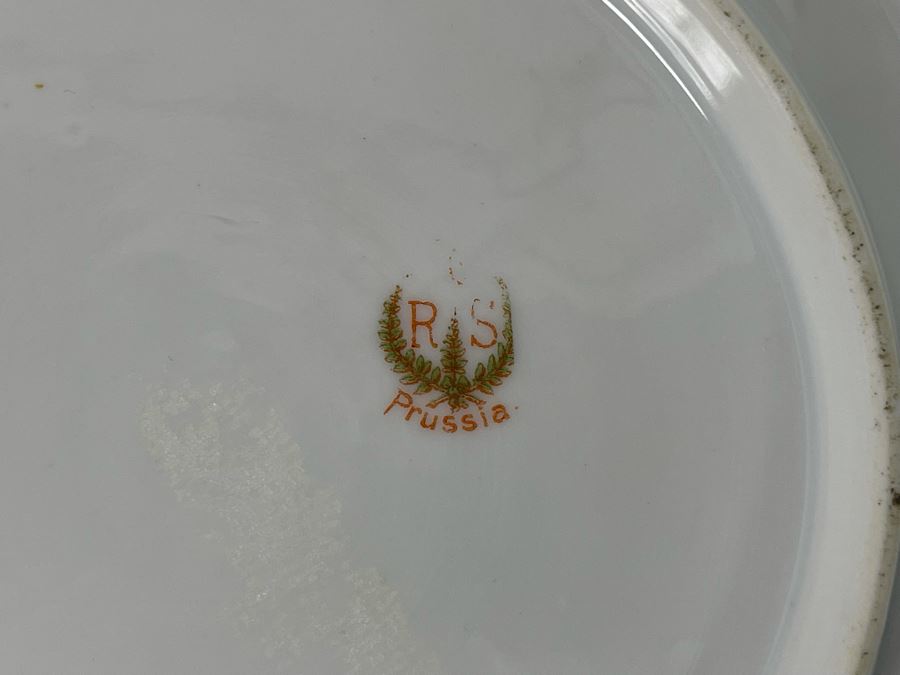 Hand-Painted Porcelain Bowl Signed RS Prussia 10.5R X 3H [Photo 8]