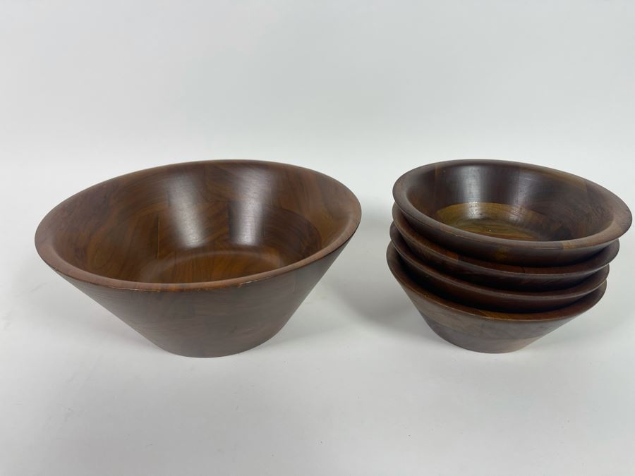 Vintage Walnut Bowl Set [Photo 2]