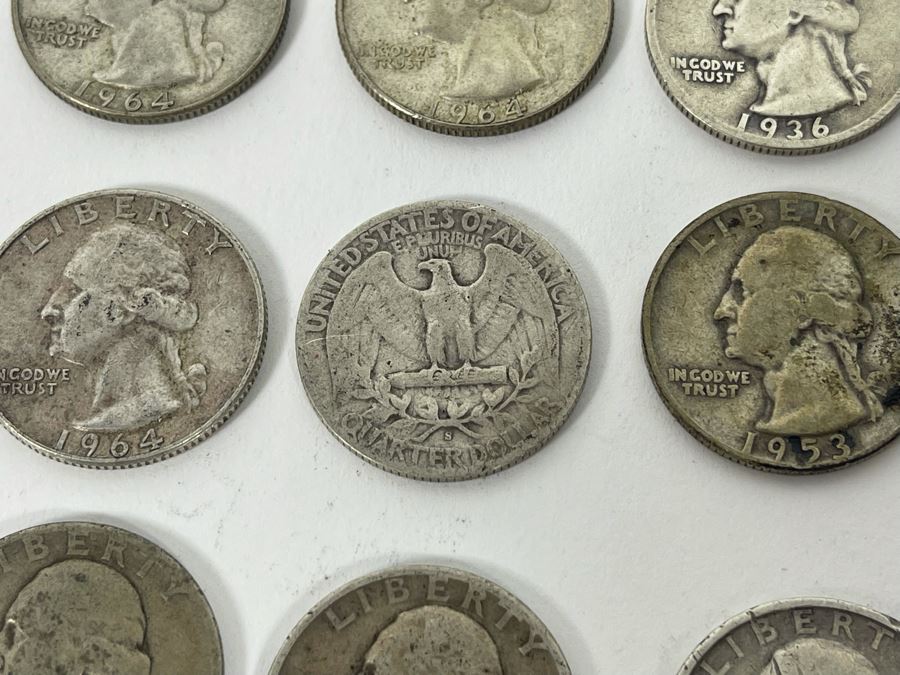 (15) Silver Quarter Collection Various Years [Photo 6]