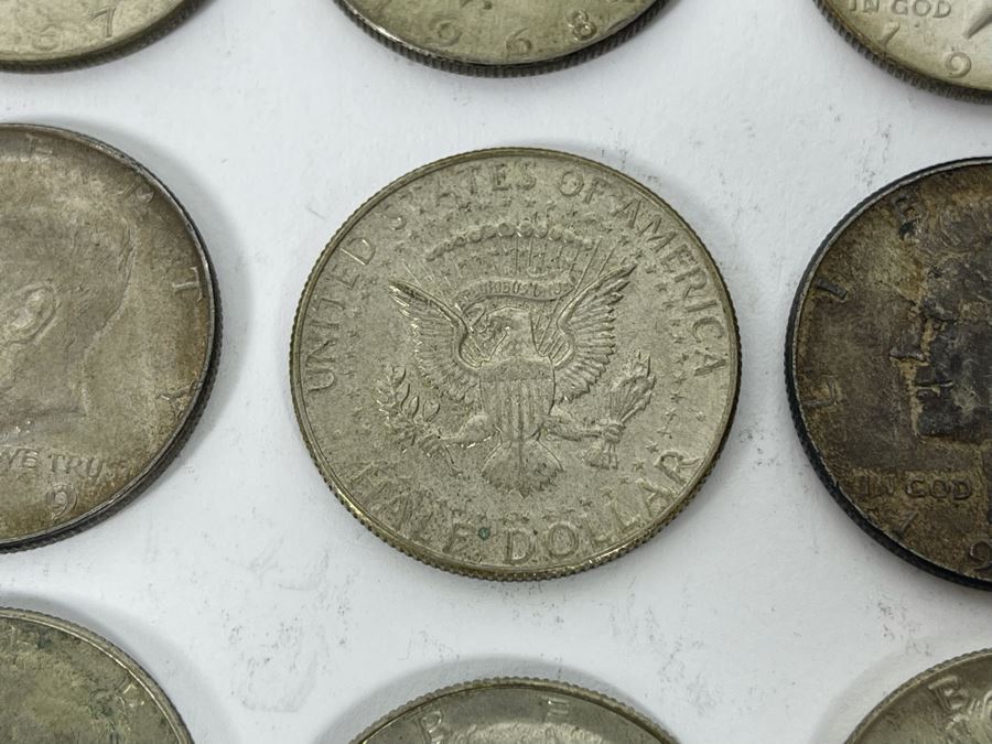 (12) Kennedy Silver Half Dollars Various Years [Photo 6]