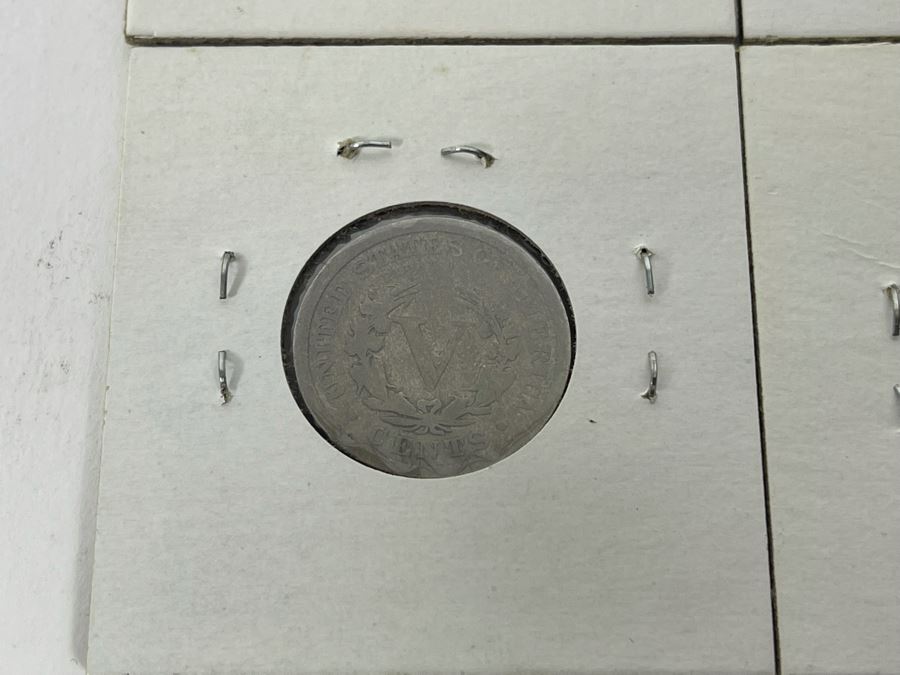 (4) Antique United States Liberty Nickels Years 1898, 1899, 1900, 1901 [Photo 11]