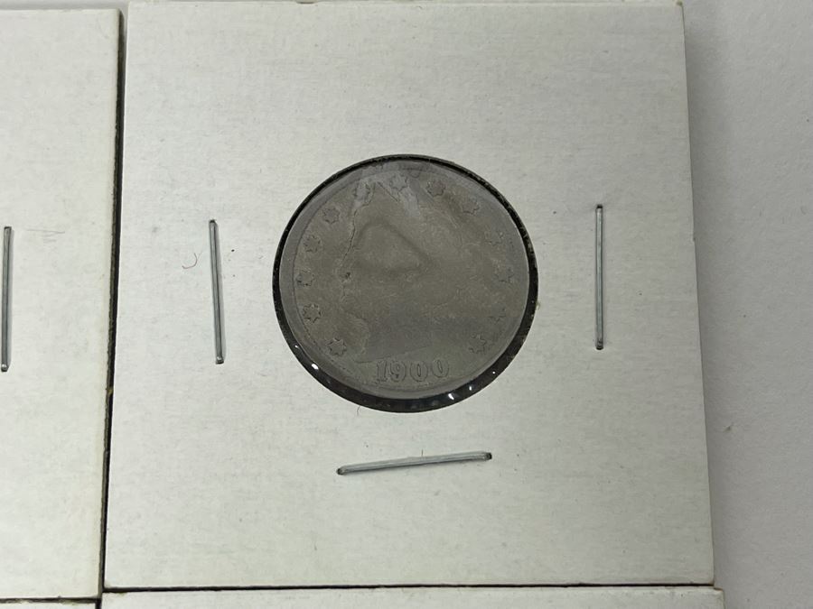 (4) Antique United States Liberty Nickels Years 1898, 1899, 1900, 1901 [Photo 4]