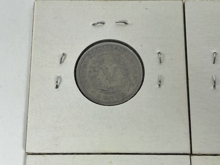 (4) Antique United States Liberty Nickels Years 1898, 1899, 1900, 1901 [Photo 8]