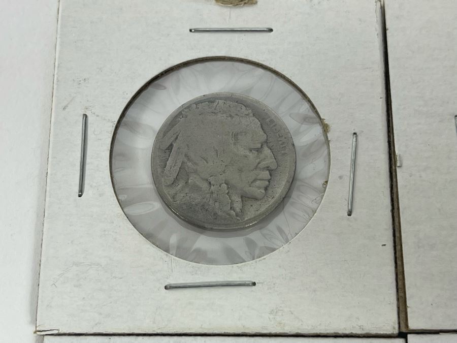 Pair Of Buffalo Indian Head Nickels And Pair Of Old Indian Head Pennies [Photo 2]