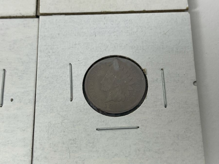 Pair Of Buffalo Indian Head Nickels And Pair Of Old Indian Head Pennies [Photo 5]