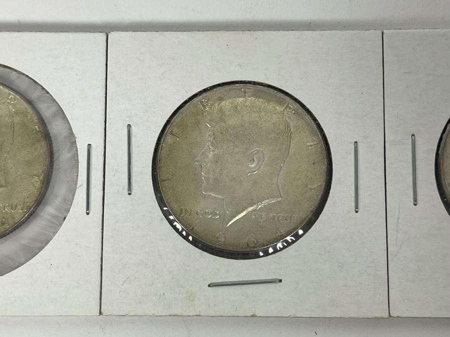 (3) 1964 Kennedy Silver Half Dollars [Photo 3]