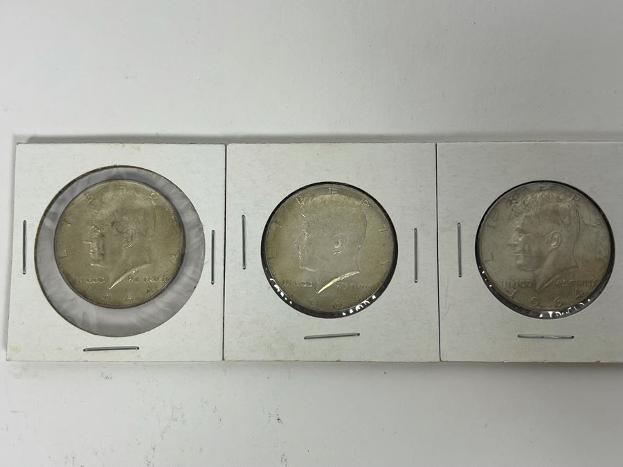 (3) 1964 Kennedy Silver Half Dollars [Photo 2]