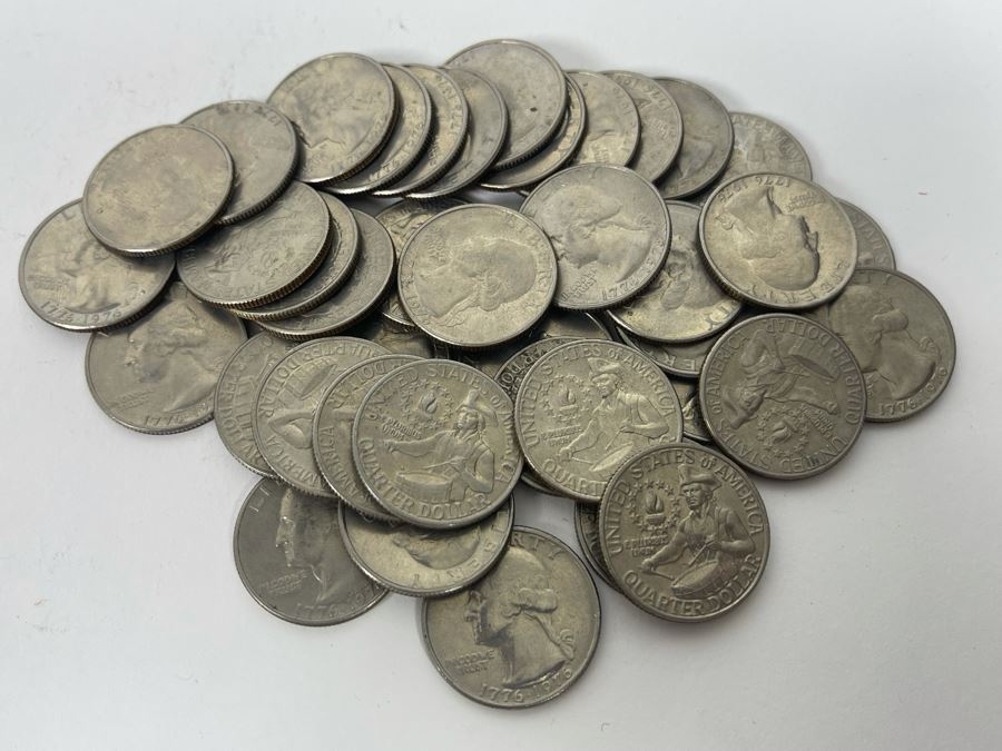 Collection Of Forty Bicentennial 1976 Quarters [Photo 1]