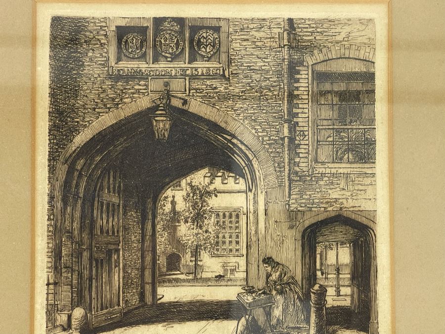 Vintage Framed Philip Pimlott Etching 13 X 16 [Photo 2]