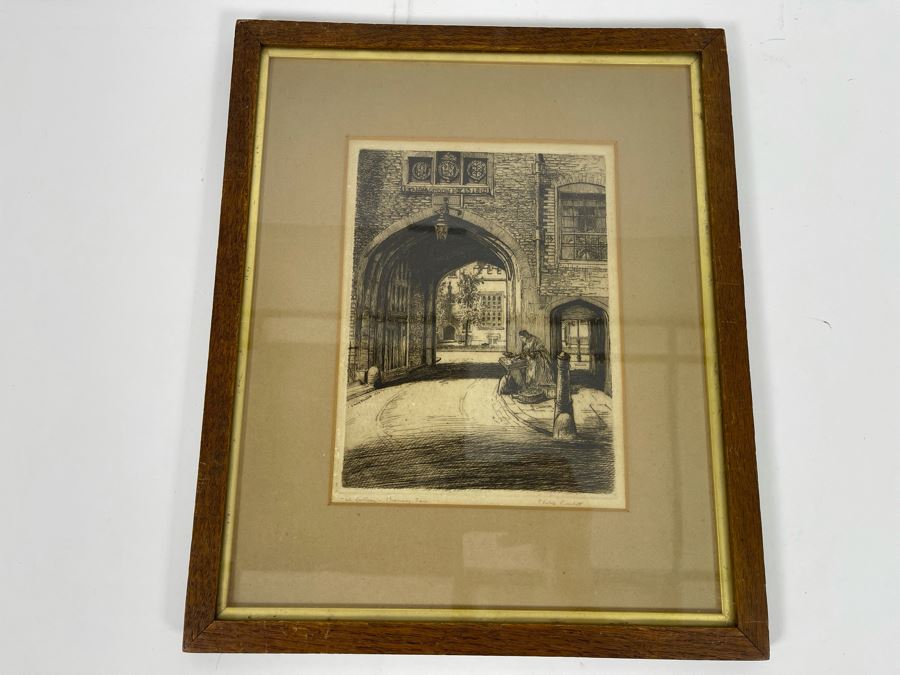 Vintage Framed Philip Pimlott Etching 13 X 16 [Photo 7]